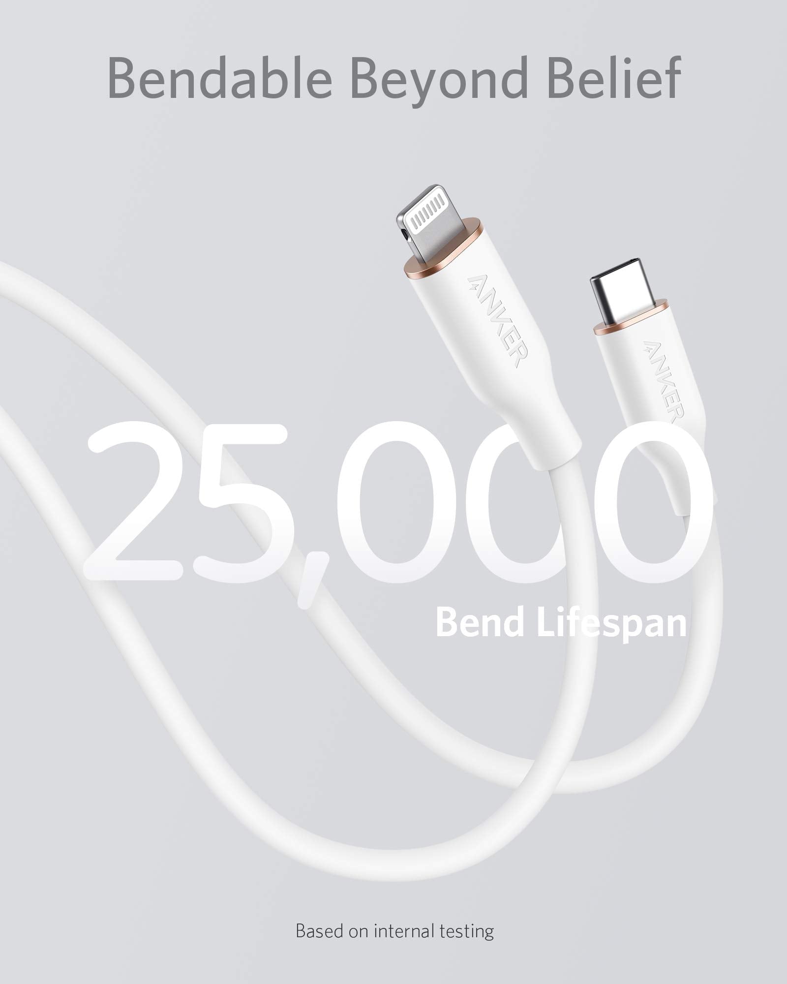 Refurbished Anker 641 USB-C to Lightning Cable (Flow, Silicone)